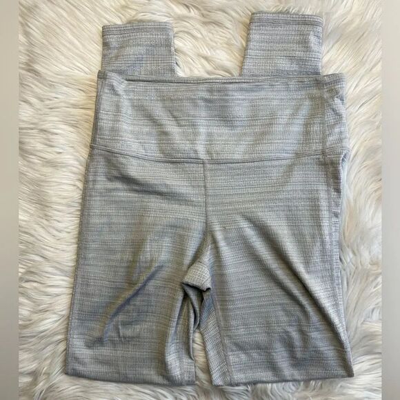 Athleta High Rise Jacquard Chaturanga Leggings Grey Size Medium - Picture 2 of 5
